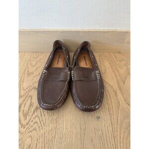 Johnson & Murphy Mens 9 M Brown Leather Cort Penny Loafer Driving Moccasin Shoes